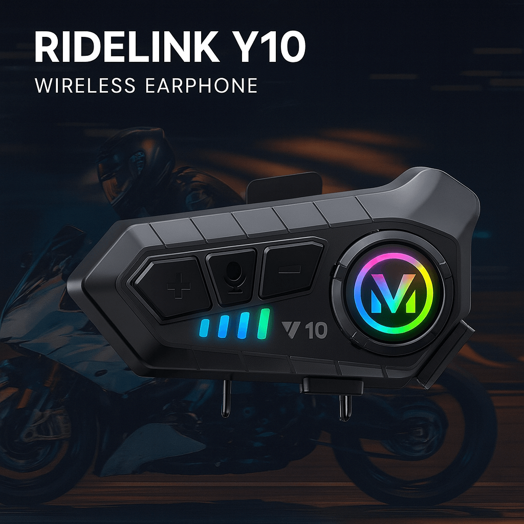 RideLink™ Y10 – Bluetooth 5.3 Motorcycle Intercom