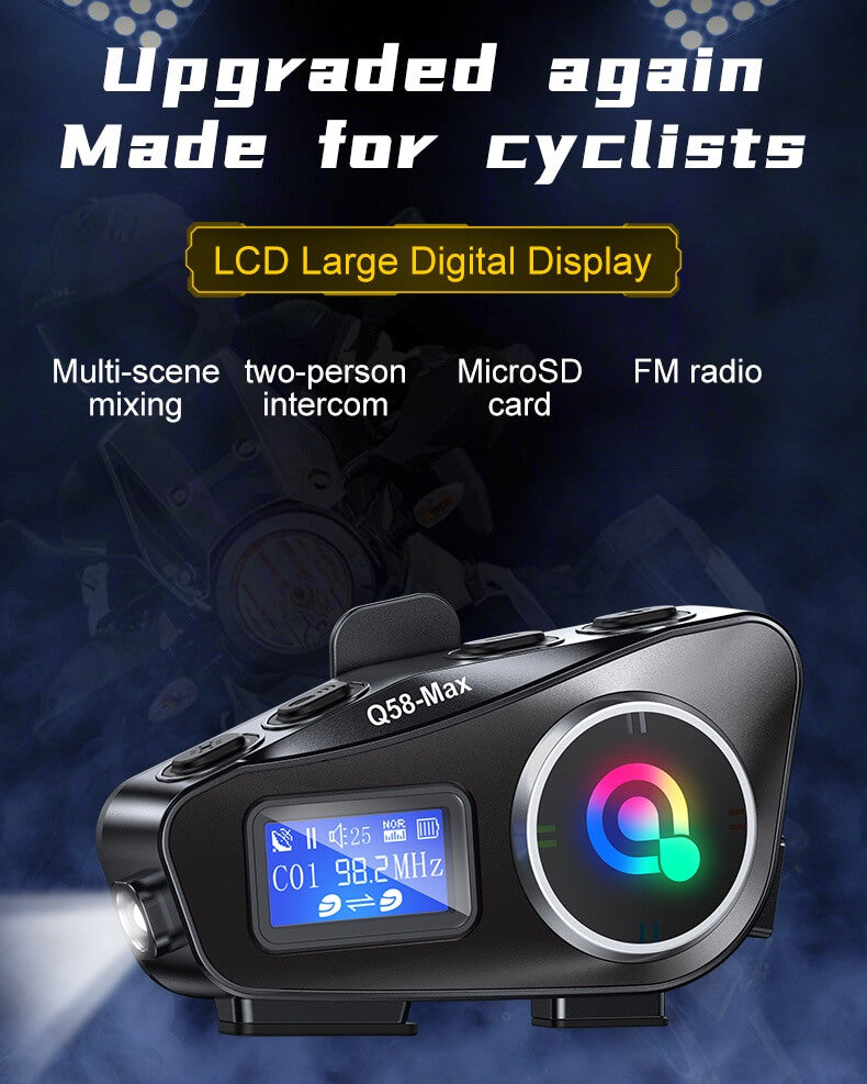 RideLink™ Q58 – MAX | Smart Motorcycle Intercom