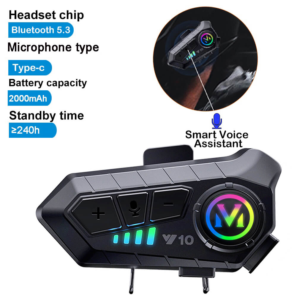 RideLink™ Y10 – Bluetooth 5.3 Motorcycle Intercom