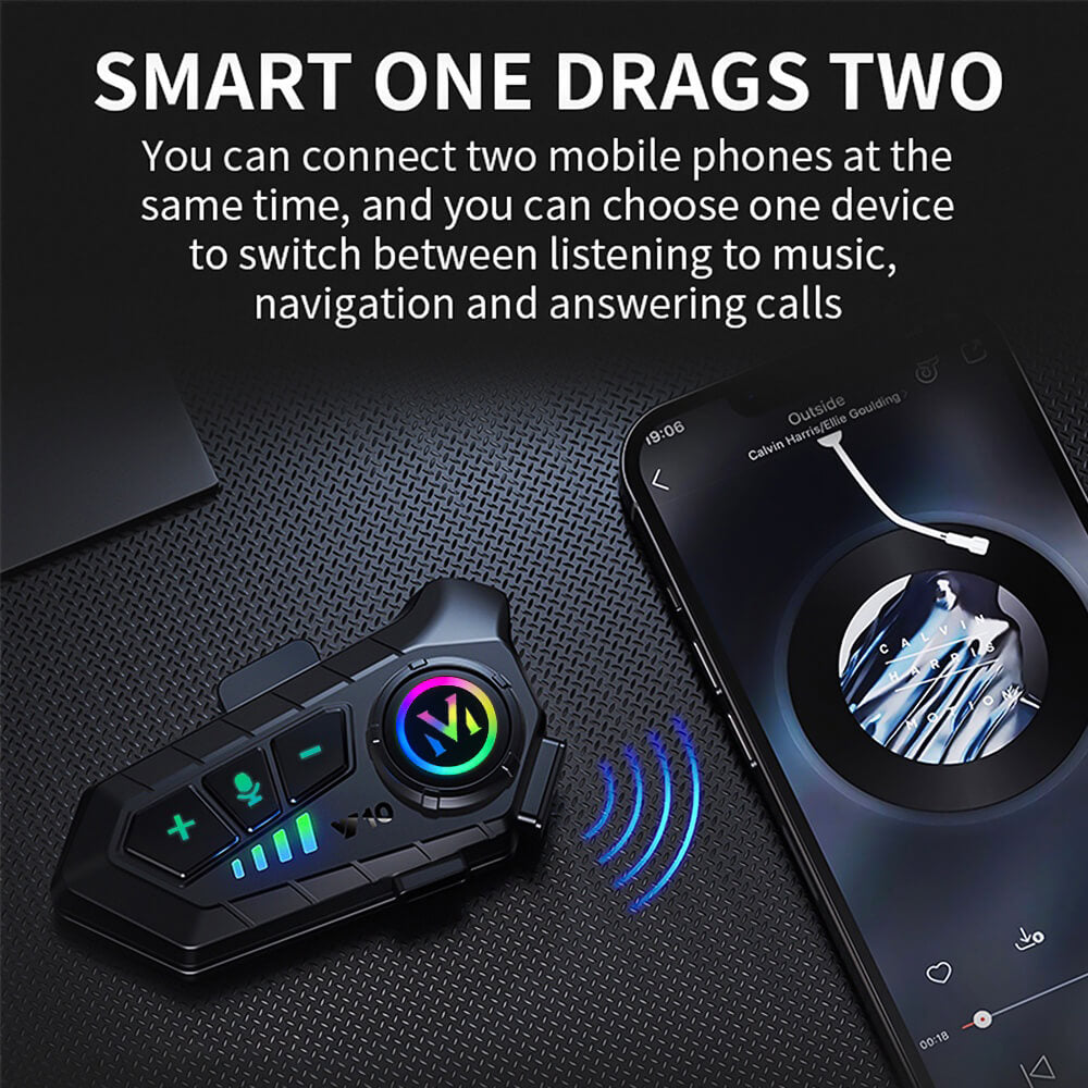 RideLink™ Y10 – Bluetooth 5.3 Motorcycle Intercom