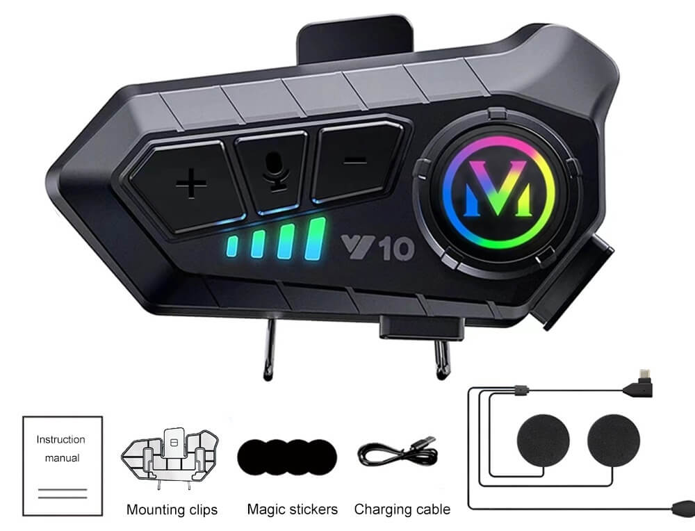 RideLink™ Y10 – Bluetooth 5.3 Motorcycle Intercom
