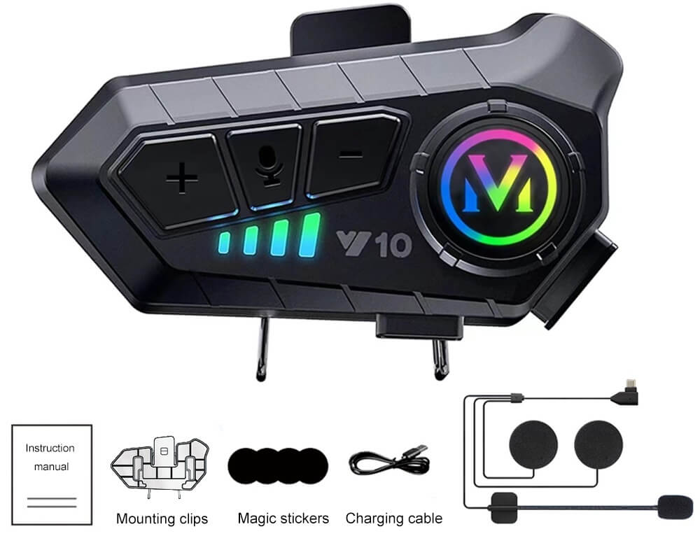 RideLink™ Y10 – Bluetooth 5.3 Motorcycle Intercom