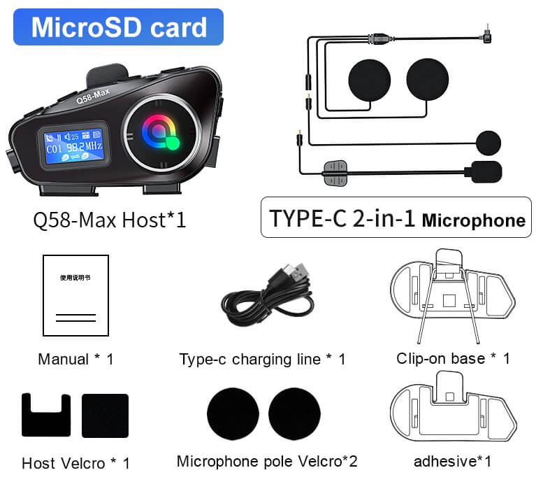 RideLink™ Q58 – MAX | Smart Motorcycle Intercom