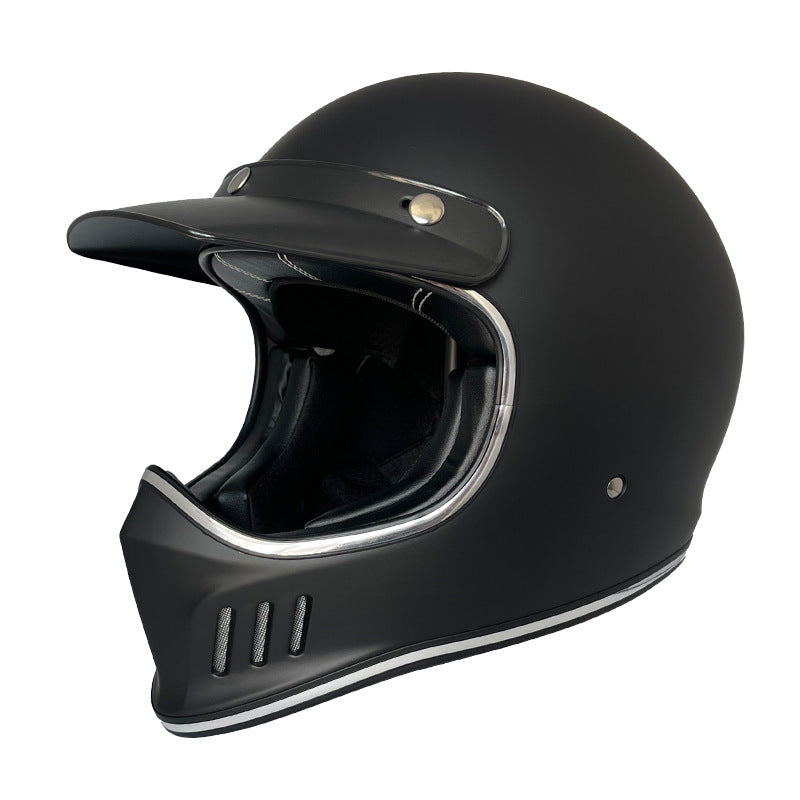 Retro Helmet FRP-02 with glasses