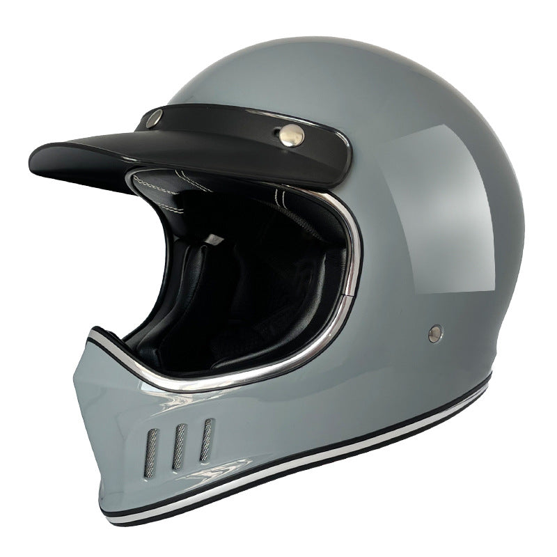 Retro Helmet FRP-02 with glasses
