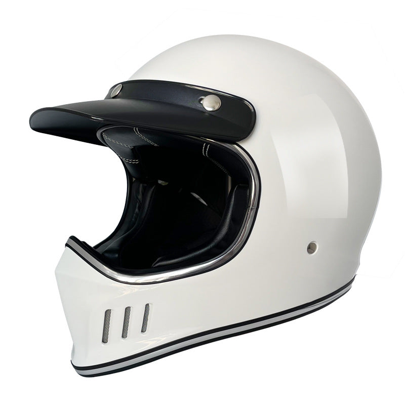 Retro Helmet FRP-02 with glasses