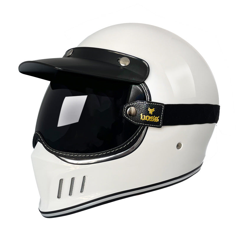 Retro Helmet FRP-02 with glasses