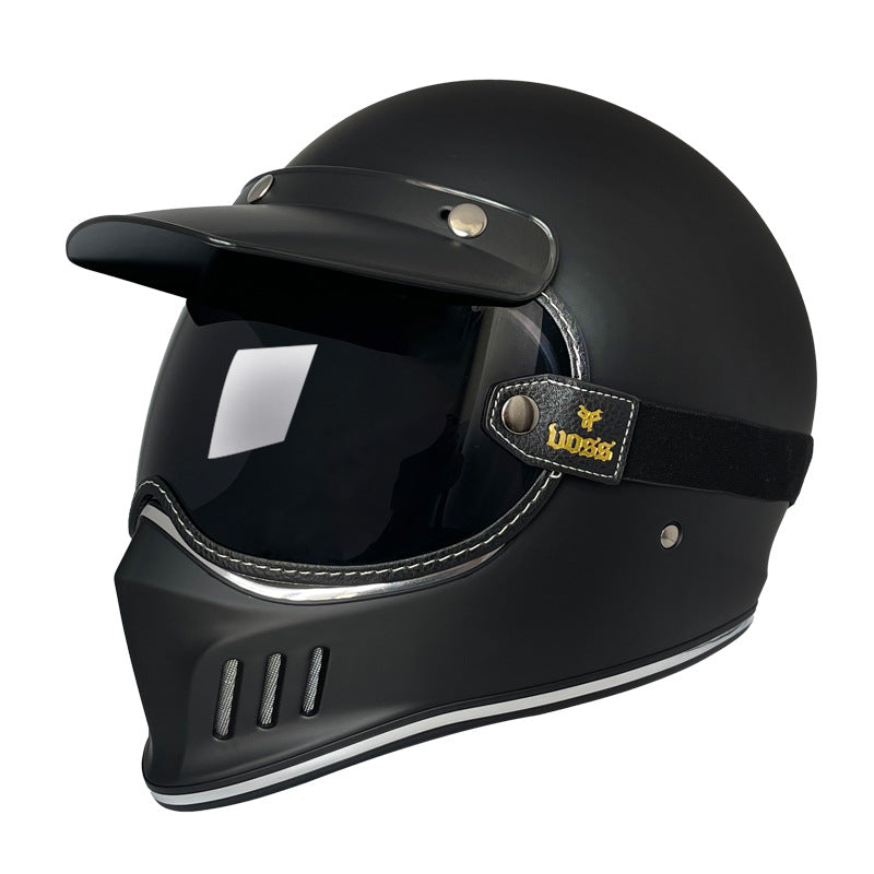 Retro Helmet FRP-02 with glasses
