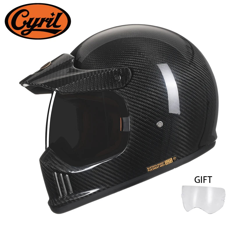 LightStar™ CYRIL Retro Helmet Carbon