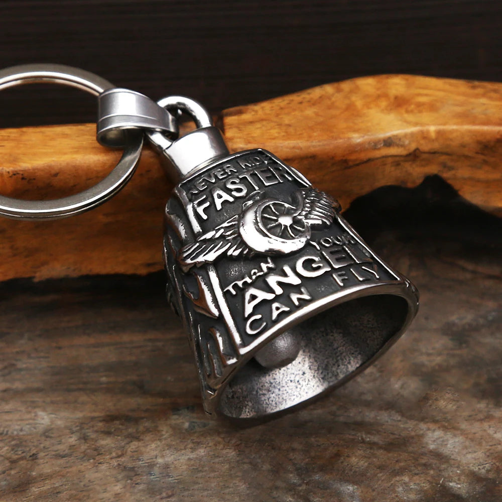 Bell Angel Wings Keychain