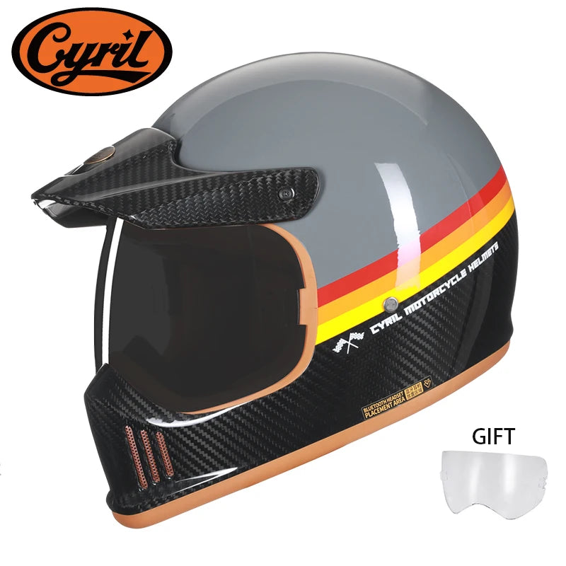 LightStar™ CYRIL Retro Helmet Carbon