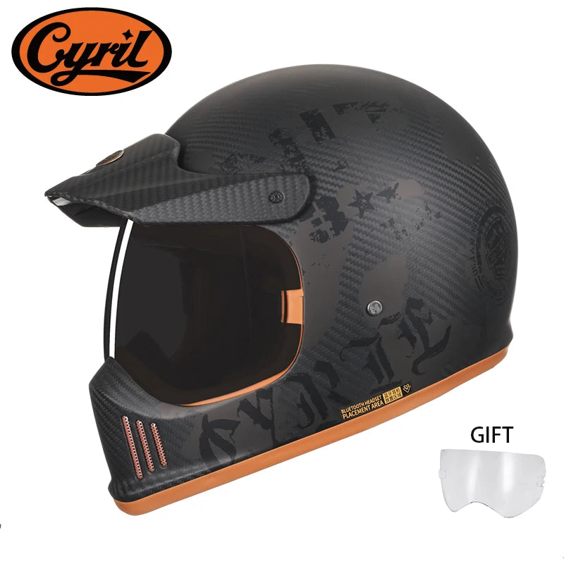 LightStar™ CYRIL Retro Helmet Carbon