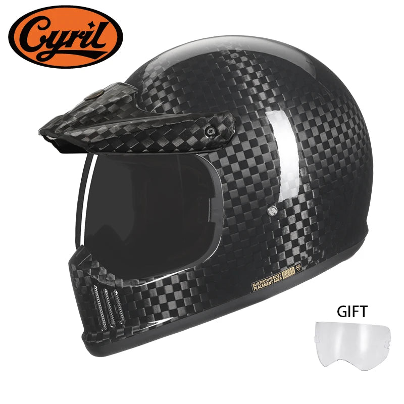 LightStar™ CYRIL Retro Helmet Carbon