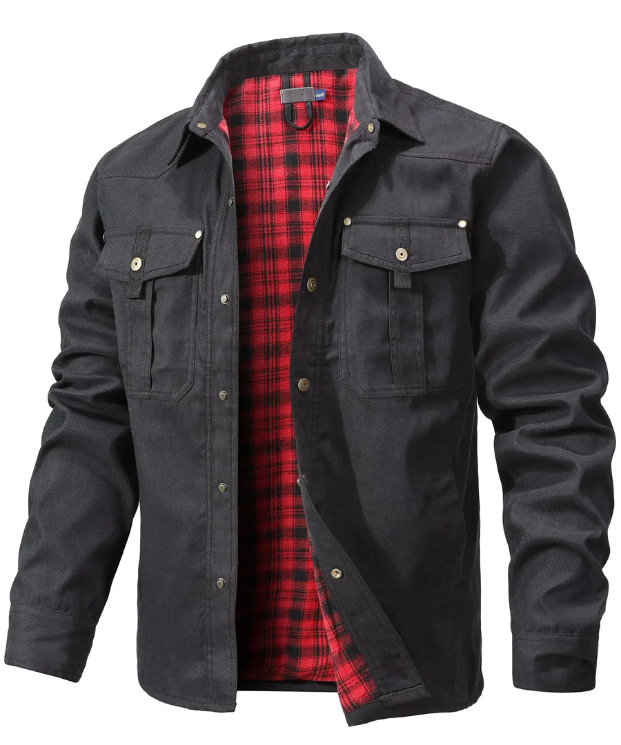 Casaco Ironwood Flannel com forro de flanela aos quadrados