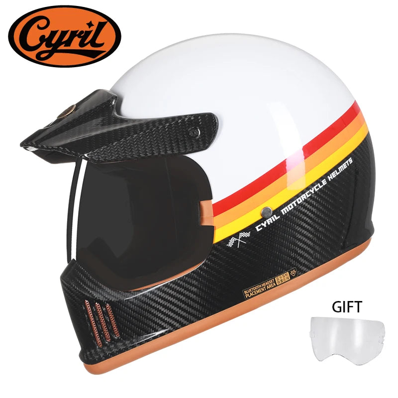 LightStar™ CYRIL Retro Helmet Carbon