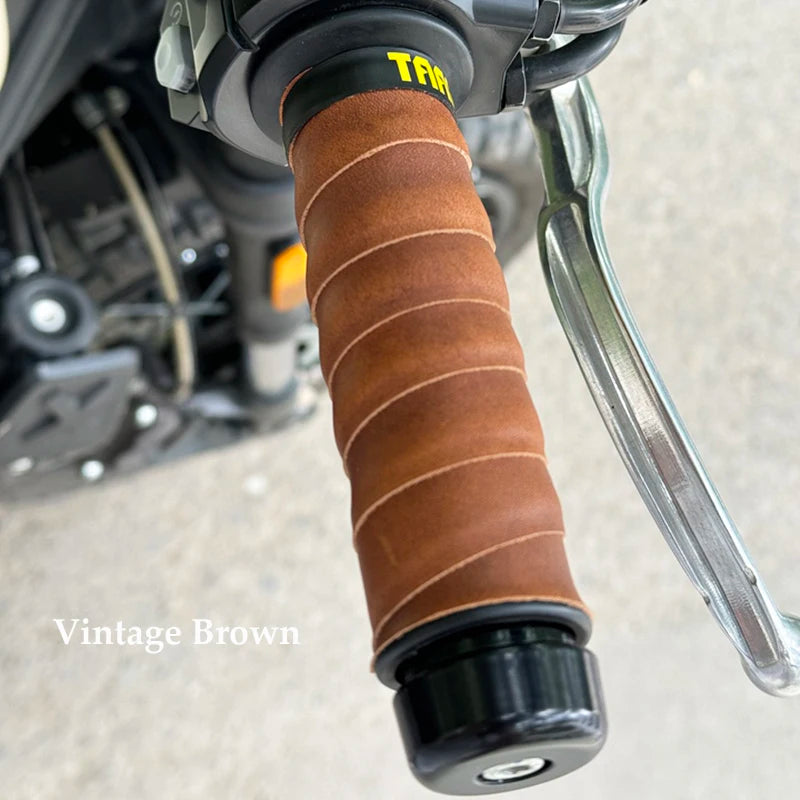 GripHeritage™ TAAN — Premium Cowhide Leather Handle Wraps