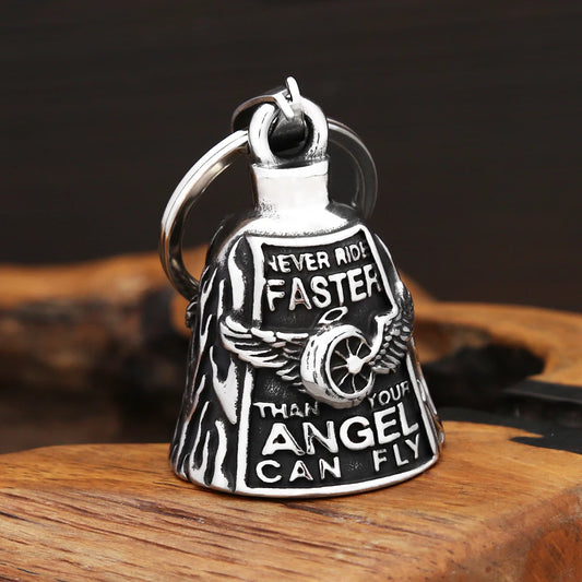 Bell Angel Wings Keychain