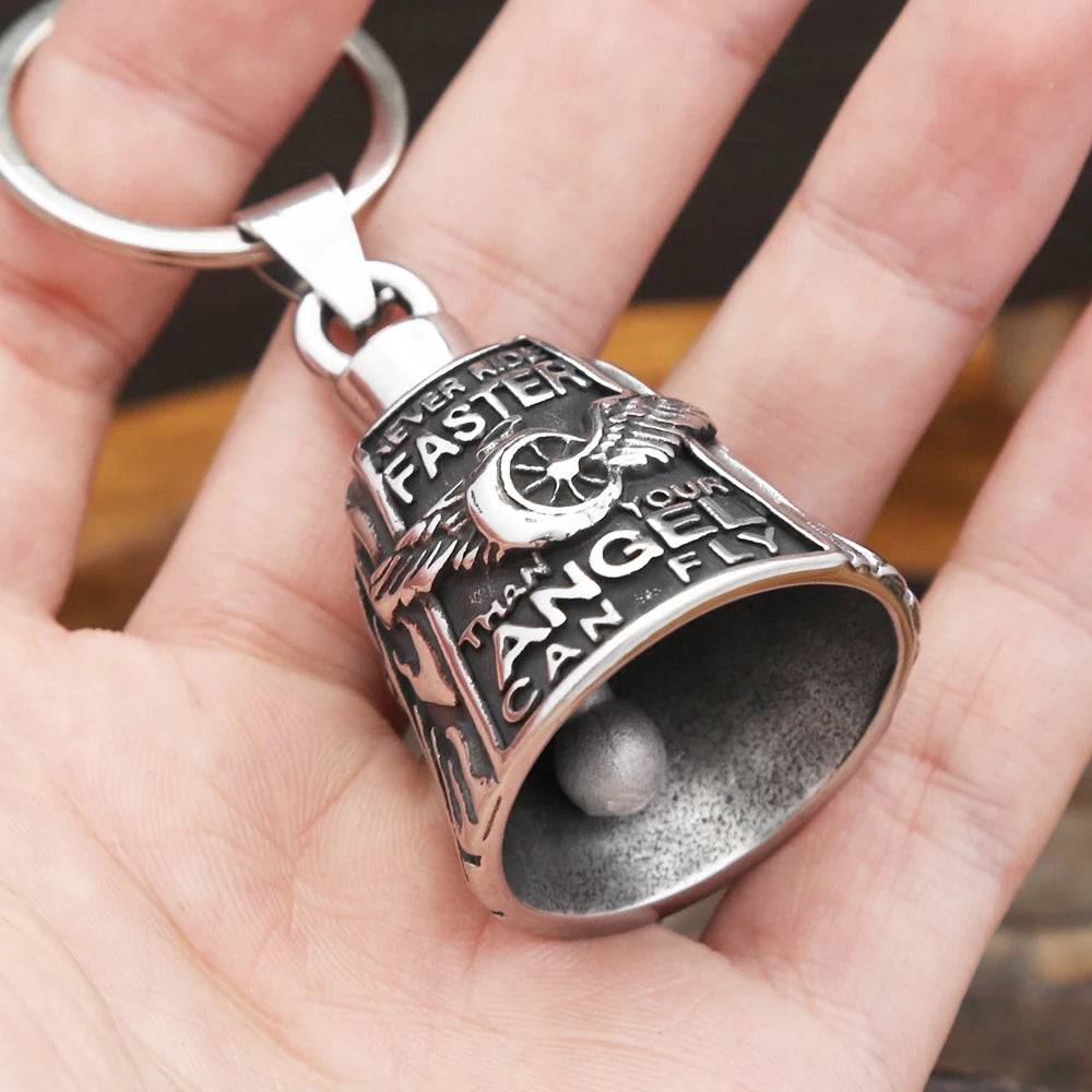 Bell Angel Wings Keychain