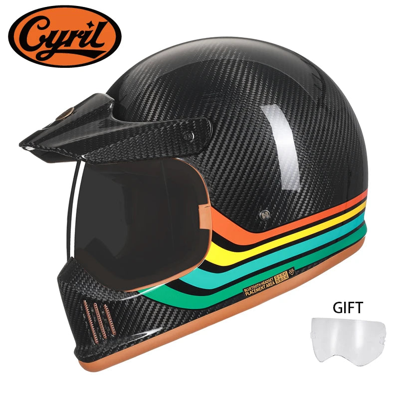 LightStar™ CYRIL Retro Helmet Carbon